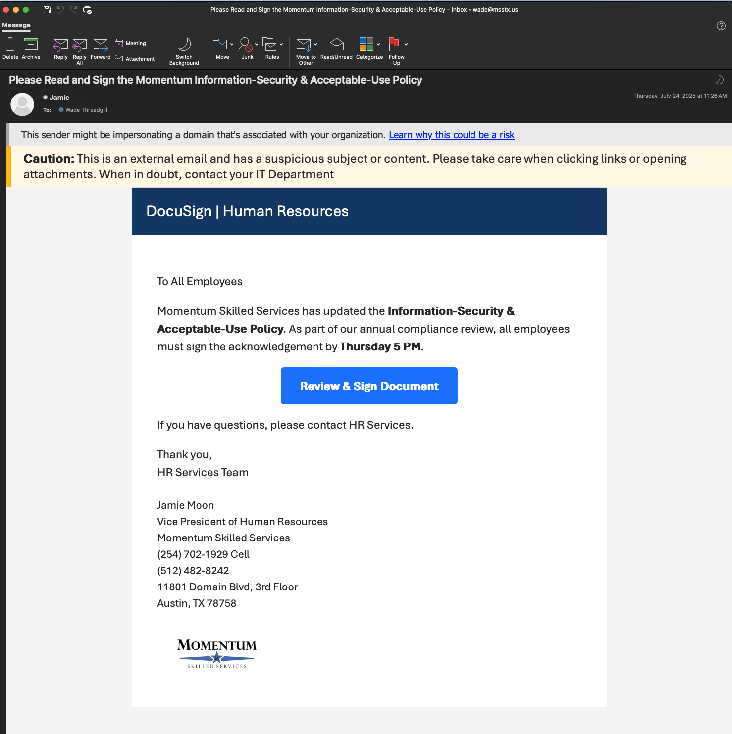 Email Screenshot